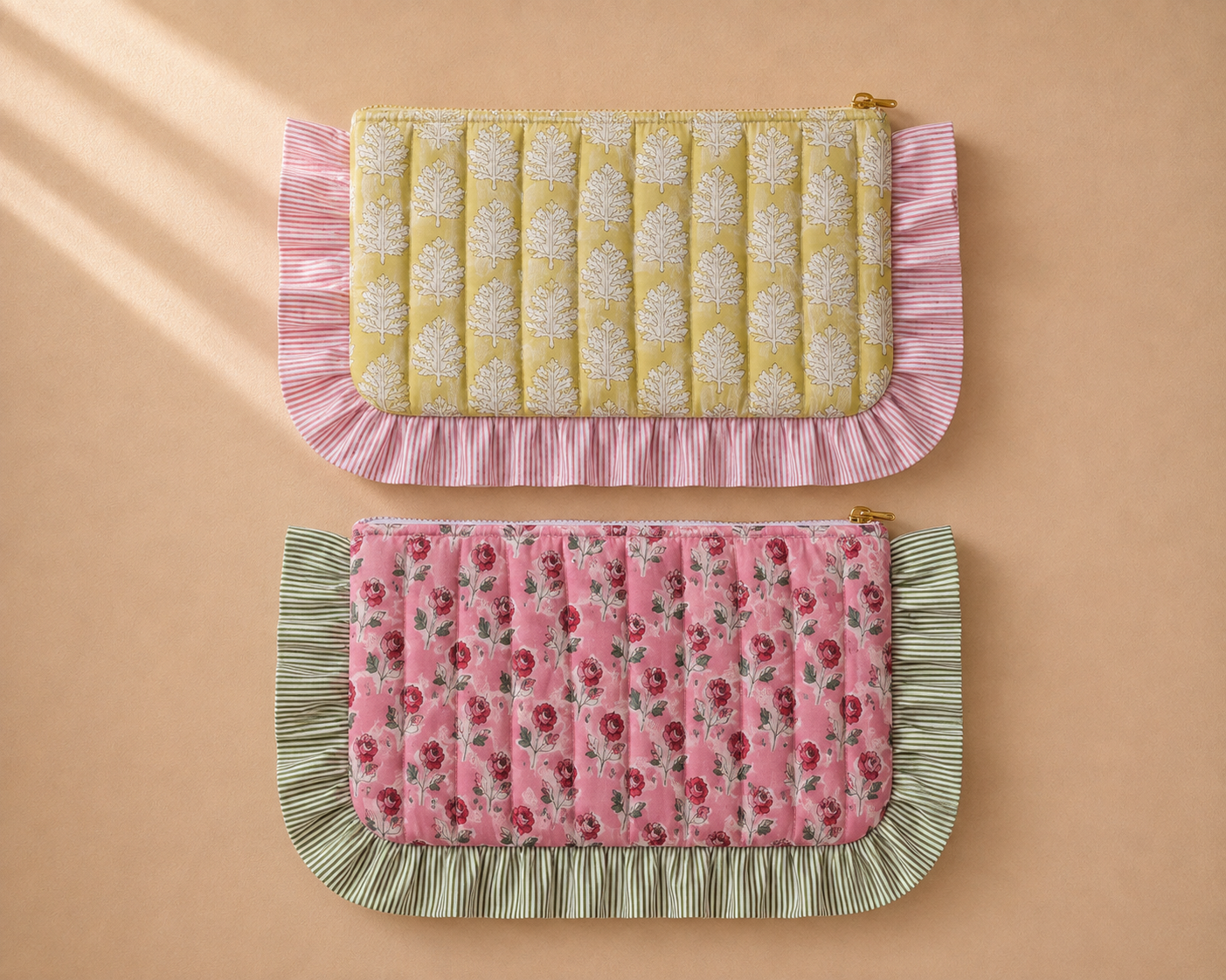 Citrus Blossom Frill Pouch