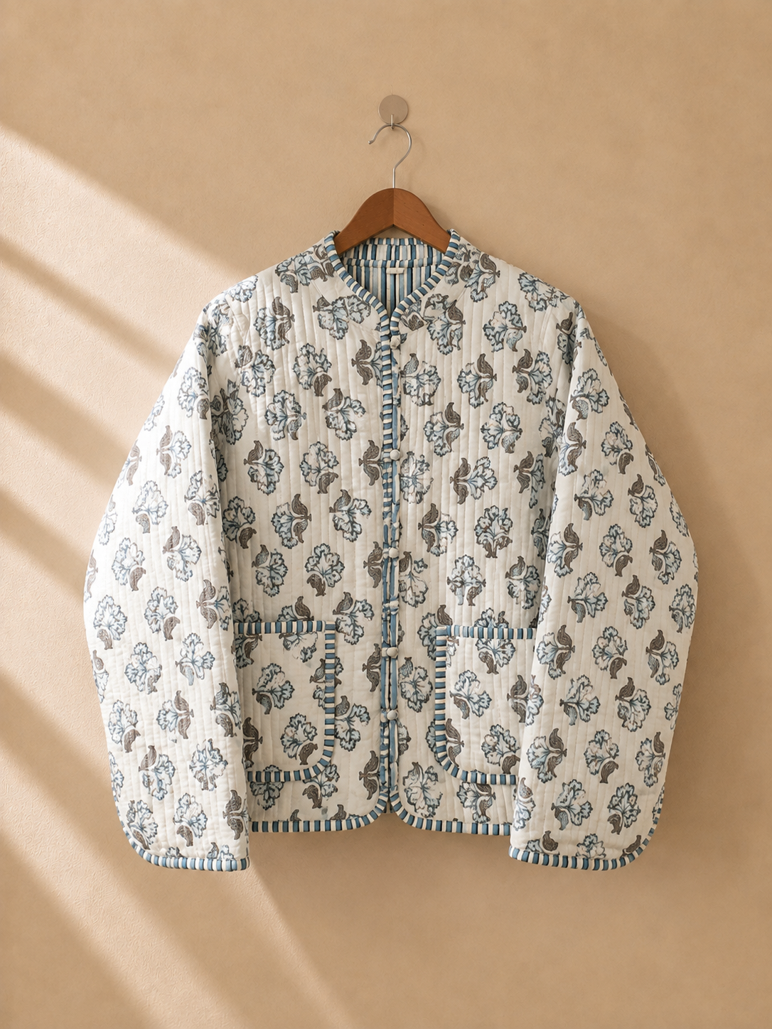Mogra Bouquet Quilted Jacket