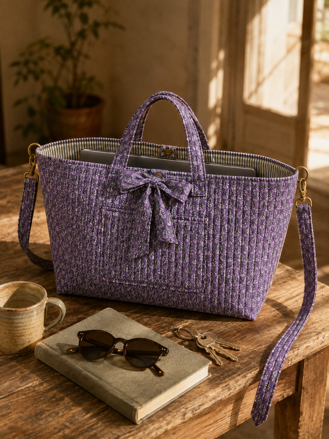 Violet Meadow Reversible Tote